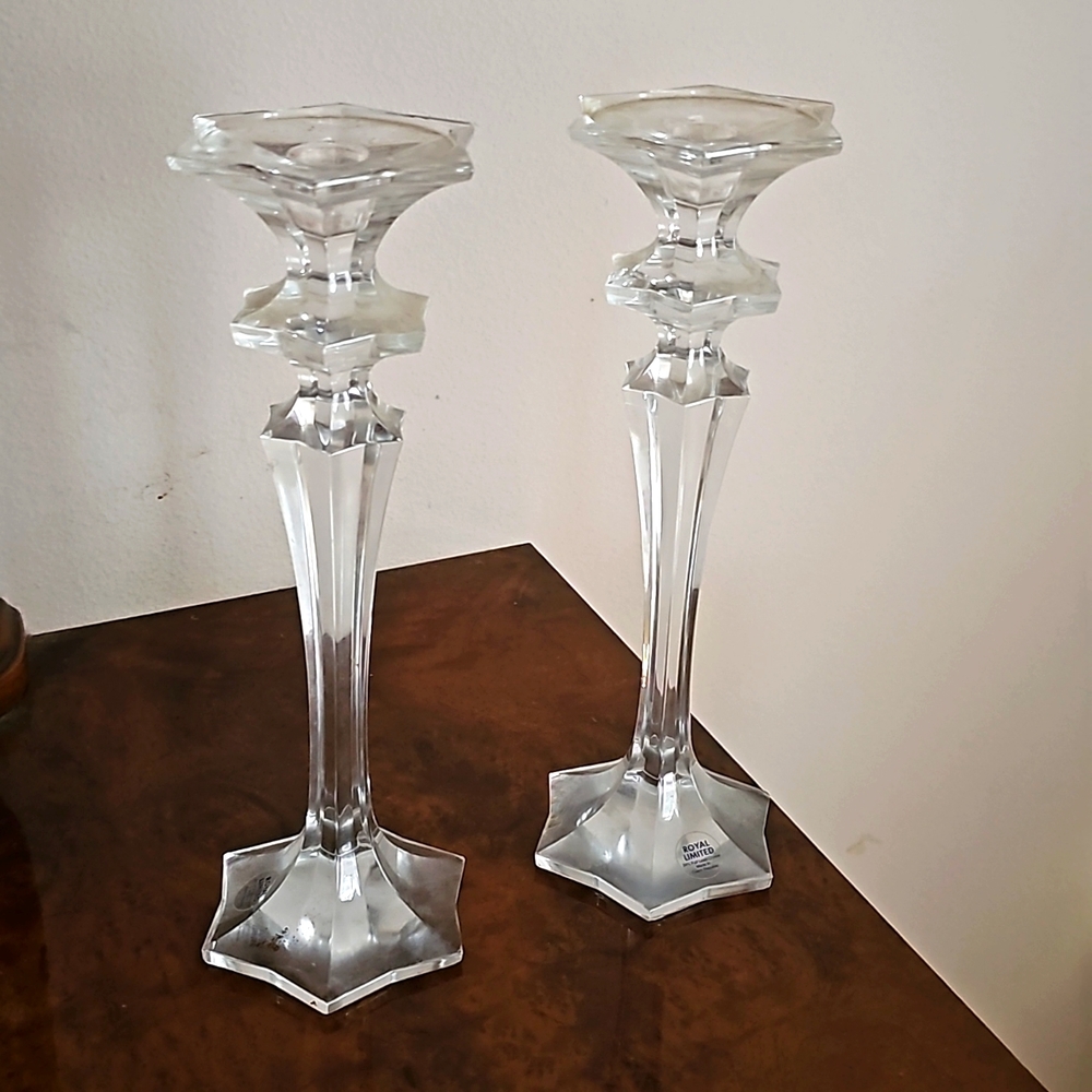 Crystal candle holders - Picture 1 of 8